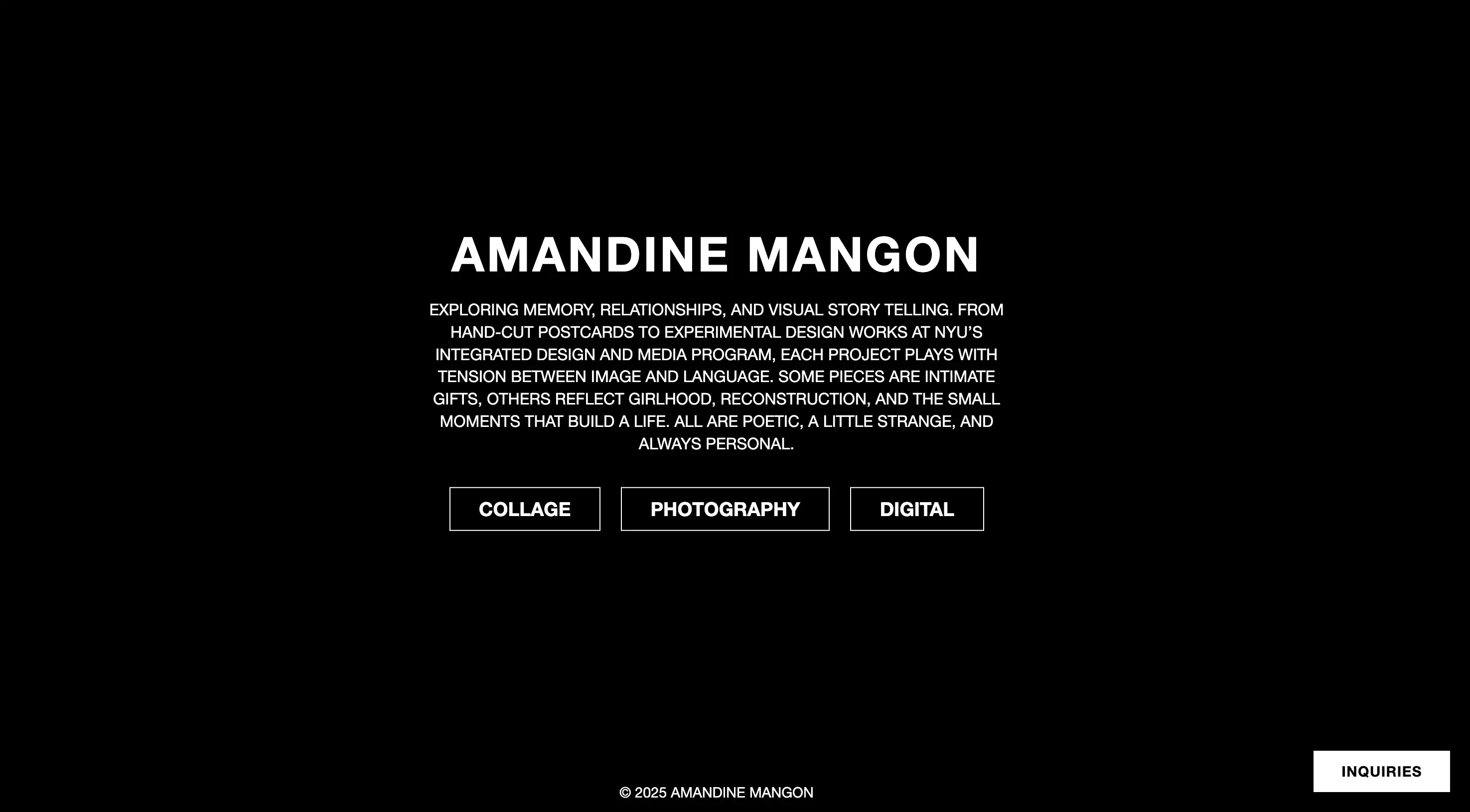 amandine site screenshot