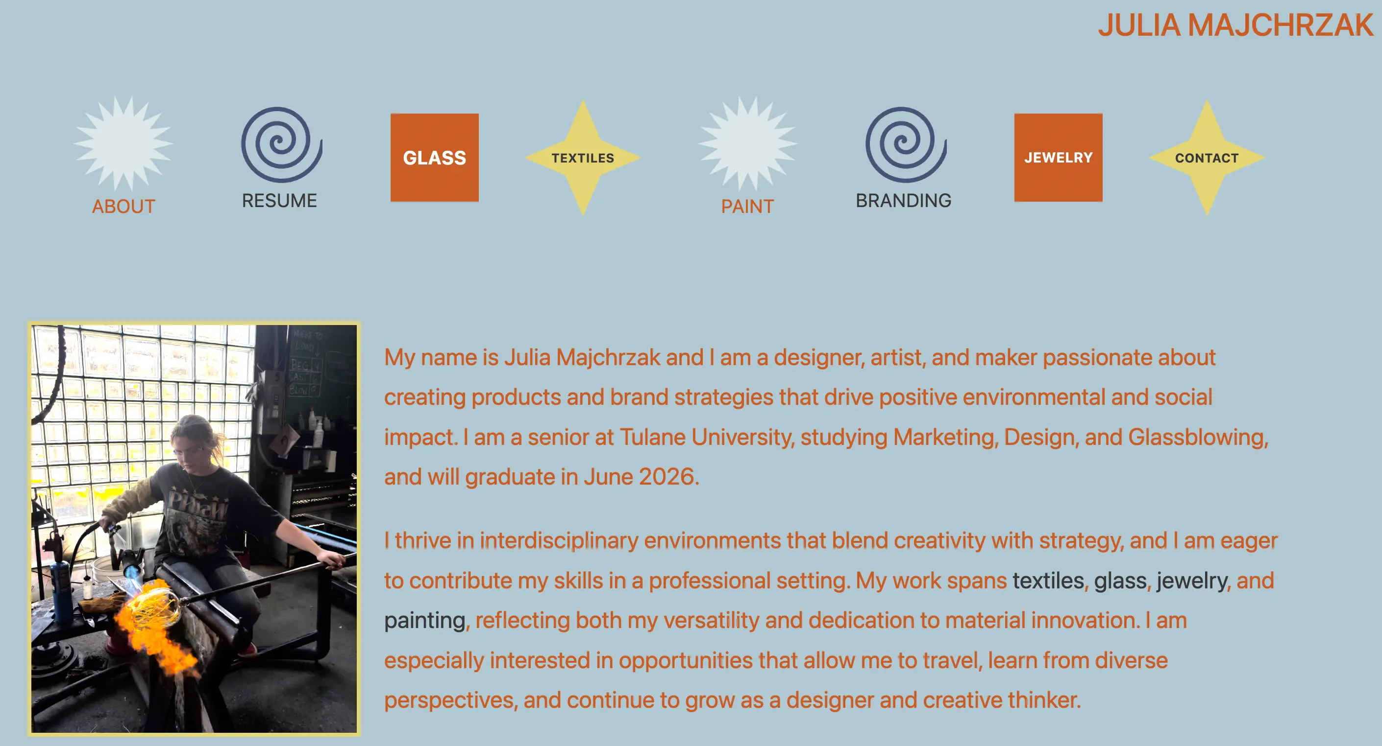Julia Majchrzak site screenshot